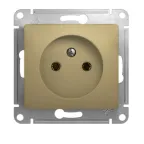 Розетка 2-м СП AtlasDesign 16А IP20 с заземл. в сборе карбон SE ATN001024
