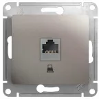                  Розетка компьютерная 1-м Glossa RJ45 кат.5E механизм платина SE GSL001281K
               