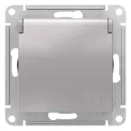                  Розетка 1-м СП AtlasDesign 16А IP20 с заземл. защ. шторки с крышкой механизм алюм. SE ATN000346
               
