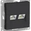 Розетка компьютерная 2-м AtlasDesign RJ45 кат.5E механизм карбон SE ATN001085