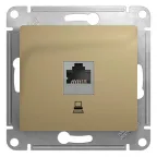 Розетка компьютерная 1-м Glossa RJ45 кат.5E механизм перламутр. SE GSL000681K