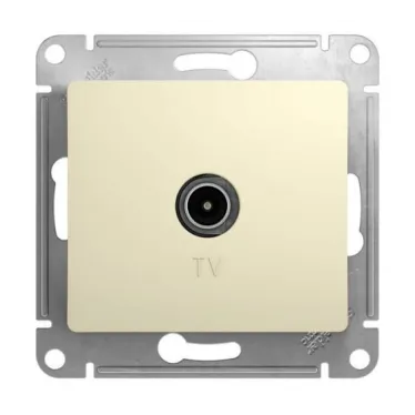 Розетка телевизионная проходная TV 1-м СП Glossa 4дБ механизм беж. SE GSL000292