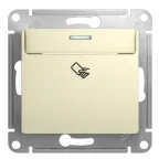                  Выключатель карточный 1-кл. 1мод. СП Glossa 10А IP20 (сх. 6) механизм беж. SE GSL000269
               