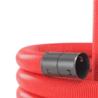 Труба гофрированная двустенная ПНД гибкая d90мм с муфтой красн. (уп.50м) IEK CTG12-090-K04-050-R
