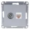 Розетка компьютерная + телевизионная 2-м AtlasDesign RJ45 кат.5E + TV механизм алюм. SE ATN000389