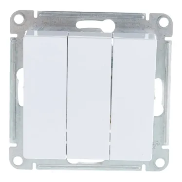 Выключатель 3-кл. СП AtlasDesign 10А IP20 (сх. 1+1+1) 10AX механизм бел. SE ATN000131