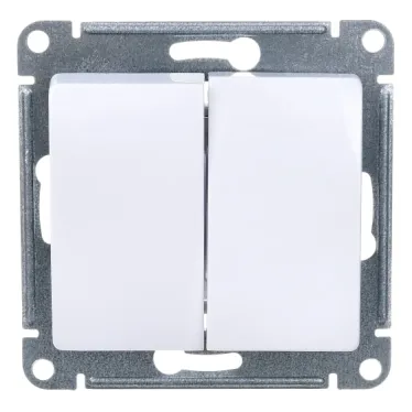 Выключатель 2-кл. СП Glossa 10А IP20 (сх. 5) 10AX механизм бел. SE GSL000151