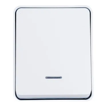 Выключатель 1-кл. ОП AtlasDesign PROFI IP54 10AX с подсветкой бел. SE ATN540113