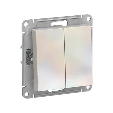 Выключатель 2-кл. СП AtlasDesign 10А IP20 (сх. 5) 10AX механизм жемчуж. SE ATN000451