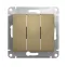 Выключатель 3-кл. СП Glossa 10А IP20 (сх. 1+1+1) 10AX механизм титан SE GSL000431