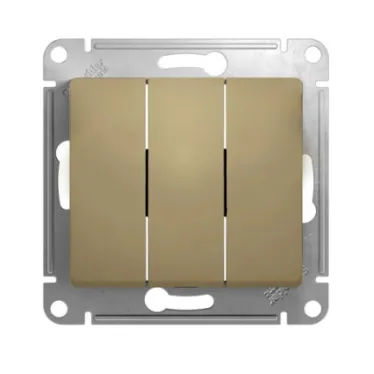 Выключатель 3-кл. СП Glossa 10А IP20 (сх. 1+1+1) 10AX механизм титан SE GSL000431