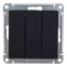 Выключатель 3-кл. СП AtlasDesign 10А IP20 (сх. 1+1+1) 10AX механизм карбон SE ATN001031