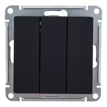 Выключатель 3-кл. СП AtlasDesign 10А IP20 (сх. 1+1+1) 10AX механизм карбон SE ATN001031