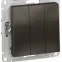 Выключатель 3-кл. СП AtlasDesign 10А IP20 (сх. 1+1+1) 10AX механизм мокко SE ATN000631