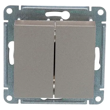 Выключатель 2-кл. СП AtlasDesign 10А IP20 (сх. 5) 10AX механизм шампань SE ATN000551
