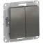 Выключатель 2-кл. СП AtlasDesign 10А IP20 (сх. 5) 10AX механизм сталь SE ATN000951