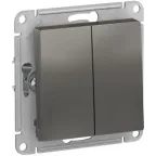                  Выключатель 2-кл. СП AtlasDesign 10А IP20 (сх. 5) 10AX механизм сталь SE ATN000951
               