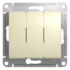                  Выключатель 3-кл. СП Glossa 10А IP20 (сх. 1+1+1) 10AX механизм беж. SE GSL000231
               