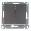 Выключатель 2-кл. СП AtlasDesign 10А IP20 (сх. 5) 10AX механизм мокко SE ATN000651