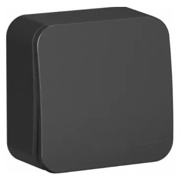 Выключатель 1-кл. ОП Blanca 10А IP20 (сх. 1) 250В с изолир. пластиной антрацит SE BLNVA101016