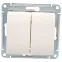 Выключатель 2-кл. СП Glossa 10А IP20 (сх. 5) 10AX механизм беж. SE GSL000251