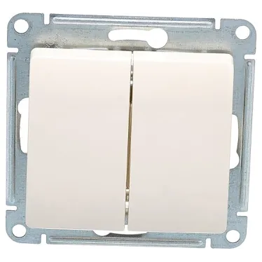 Выключатель 2-кл. СП Glossa 10А IP20 (сх. 5) 10AX механизм беж. SE GSL000251