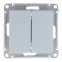 Переключатель проходной 2-кл. СП AtlasDesign 10А IP20 (сх. 6/2) 10AX механизм алюм. SE ATN000365