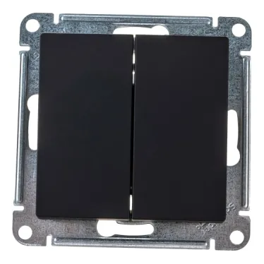 Выключатель 2-кл. СП AtlasDesign 10А IP20 (сх. 5) 10AX механизм карбон SE ATN001051
