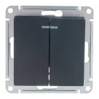                  Выключатель 2-кл. СП AtlasDesign 10А IP20 (сх. 5а) 10AX с подсветкой механизм карбон SE ATN001053
               