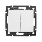                  Выключатель 2-кл. СП Valena 10А IP31 250В механизм бел. IEK 774405
               