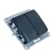 Выключатель 2-кл. СП Glossa 10А IP20 (сх. 5а) 10AX с подсветкой механизм антрацит SE GSL000753