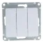 Выключатель 3-кл. СП Glossa 10А IP20 (сх. 1+1+1) 10AX механизм бел. SE GSL000131