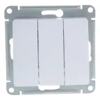                  Выключатель 3-кл. СП Glossa 10А IP20 (сх. 1+1+1) 10AX механизм бел. SE GSL000131
               
