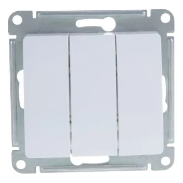 Выключатель 3-кл. СП Glossa 10А IP20 (сх. 1+1+1) 10AX механизм бел. SE GSL000131