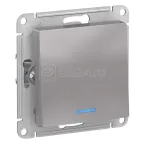                  Выключатель 1-кл. СП AtlasDesign 10А IP20 (сх. 1а) 10AX с подсветкой механизм алюм. SE ATN000313
               