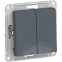 Выключатель 2-кл. СП AtlasDesign 10А IP20 (сх. 5) 10AX механизм грифель SE ATN000751