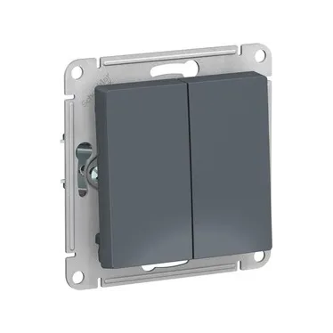 Выключатель 2-кл. СП AtlasDesign 10А IP20 (сх. 5) 10AX механизм грифель SE ATN000751