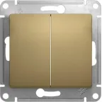                 Выключатель 2-кл. СП Glossa 10А IP20 (сх. 5) 10AX механизм титан SE GSL000451
               