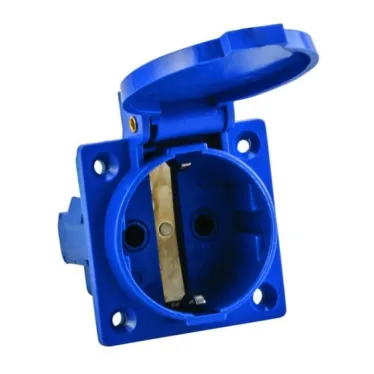 Розетка панельная 112 скрытая 2P+PЕ 16А 220В IP44 с защ. крышкой EKF ps-112-16-220