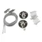 Набор для подвесного монтажа UFB-Q122 H28 SILVER SET02 (2шт 1ф шинопроводов типа G) Volpe UL-00006442