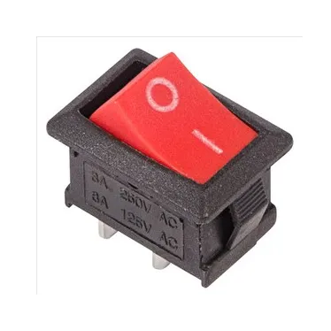 Выключатель клавишный 250В 6А (2с) ON-OFF красн. Mini (RWB-103 SC-766 MRS-101-5) Rexant 36-2051