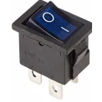                  Выключатель клавишный 250В 6А (4с) ON-OFF син. с подсветкой Mini (RWB-207 SC-768) Rexant 36-2191
               