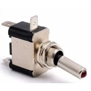Тумблер 12В 20А (3с) ON-OFF 1п с красн. LED подсветкой (ASW-07D) Rexant 36-4330