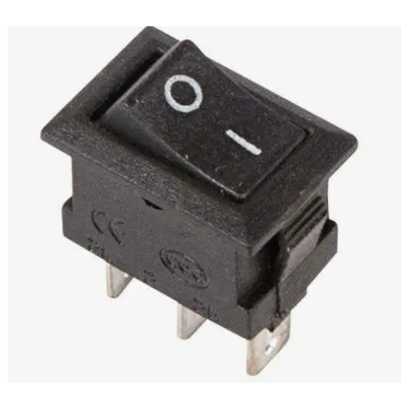 Выключатель клавишный 250В 3А (3с) ON-ON черн. Micro (RWB-102) Rexant 36-2030