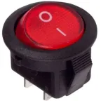                  Выключатель клавишный круглый 250В 3А (2с) ON-OFF Micro RWB-105 SC-214 красн. Rexant 36-2511
               