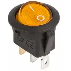 Выключатель-кнопка металл 250В 2А (2с) OFF-(ON) d16.2 желт. (RWD-306) Rexant 36-3354