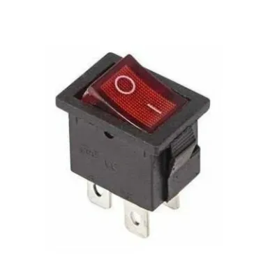 Выключатель клавишный 250В 6А (4с) ON-OFF красн. с подсветкой Mini (RWB-20, SC-768) Rexant 36-2190