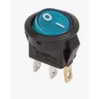                  Выключатель клавишный круглый 250В 3А (3с) ON-OFF син. с подсветкой Micro (RWB-106 SC-214) Rexant 36-2531
               