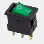                  Выключатель клавишный 12В 15А (3с) ON-OFF зел. с подсветкой Mini (RWB-206-1 SC-768) Rexant 36-2173
               