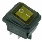 Выключатель клавишный 12В 35А (4с) ON-OFF с зел. LED подсветкой (ASW-17D) Rexant 36-4441
